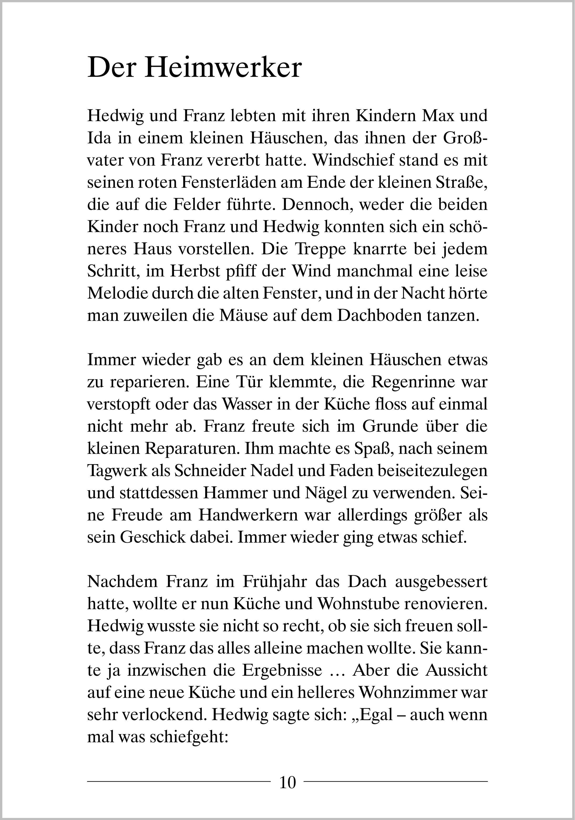 Beispielinhalt (Bild) Es ist noch kein Meister vom Himmel gefallen, Die schönsten Sprichwort-Geschichten rund ums Tagwerk für Menschen mit Demenz