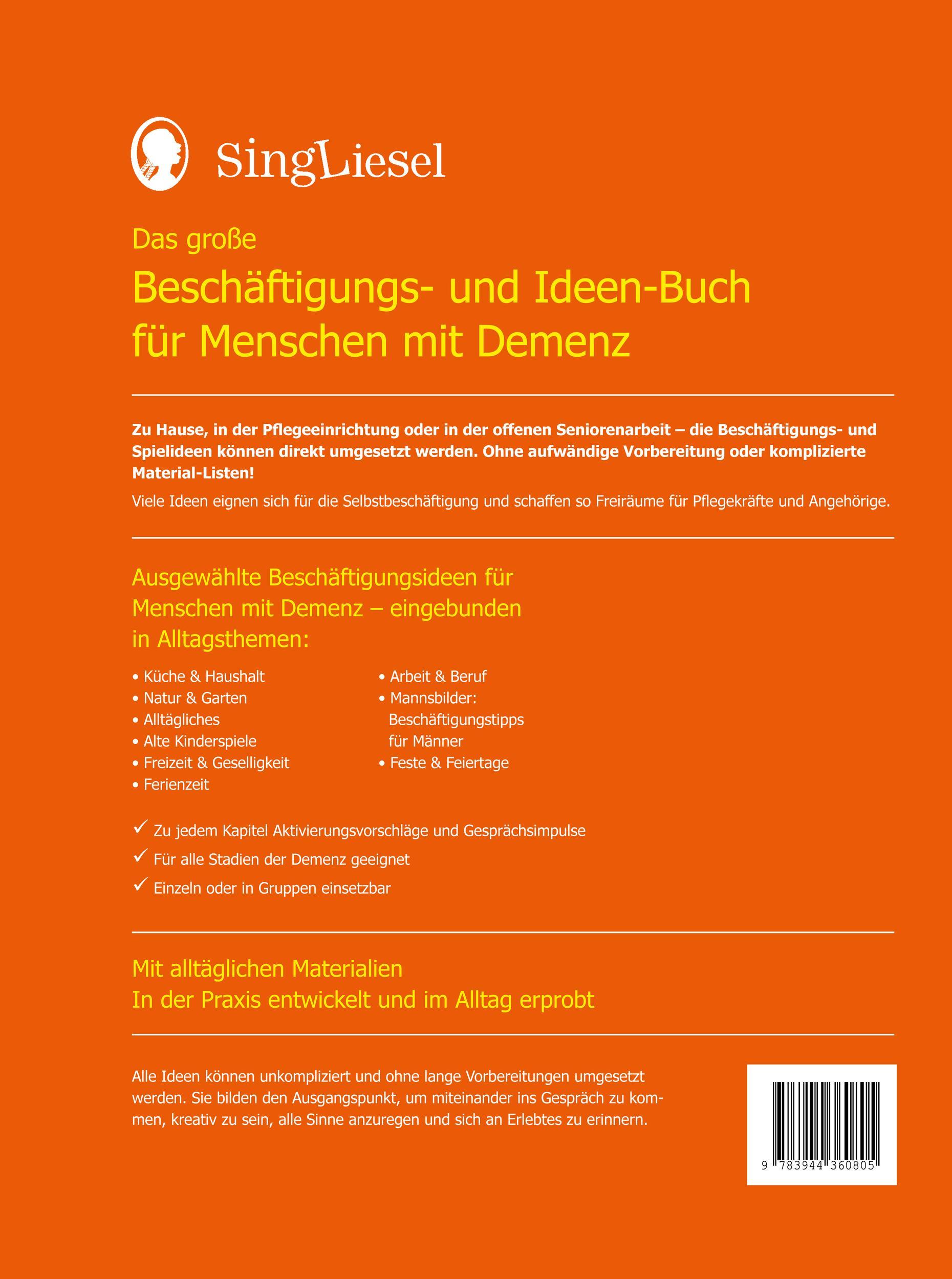 Beispielinhalt (Bild) Das große Beschäftigungsbuch für Menschen mit Demenz