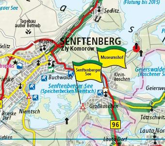 Beispielinhalt (Bild) Motorradkarte Lausitz, Sächsisches Elbland - Sächsische Schweiz 1 : 200 000