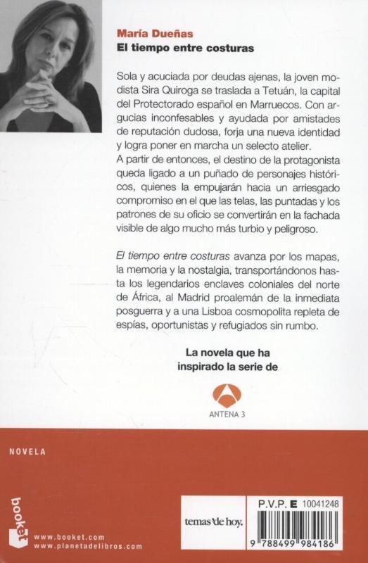 Rückseitencover El tiempo entre costuras ("Booket?)