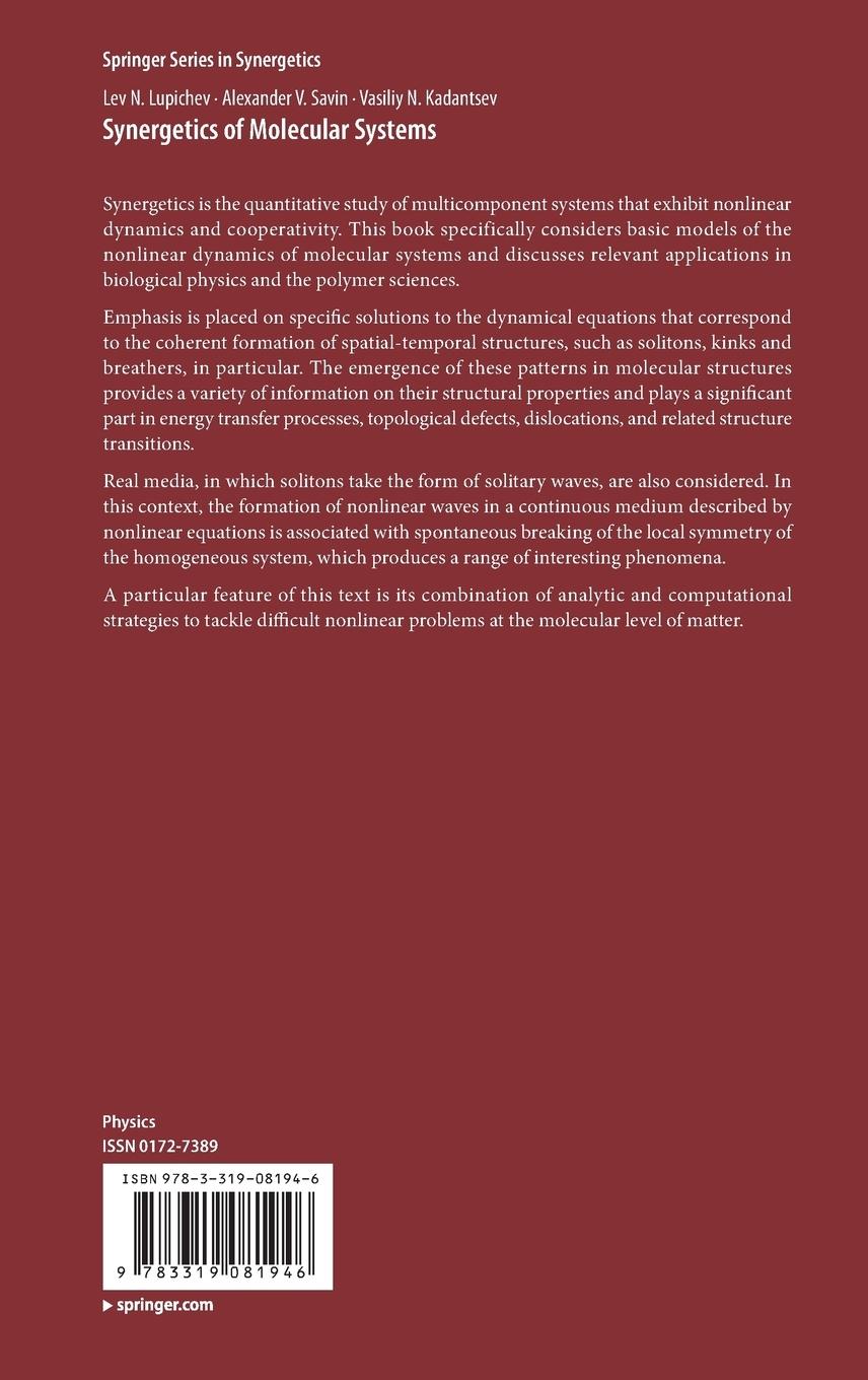 Rückseitencover Synergetics of Molecular Systems