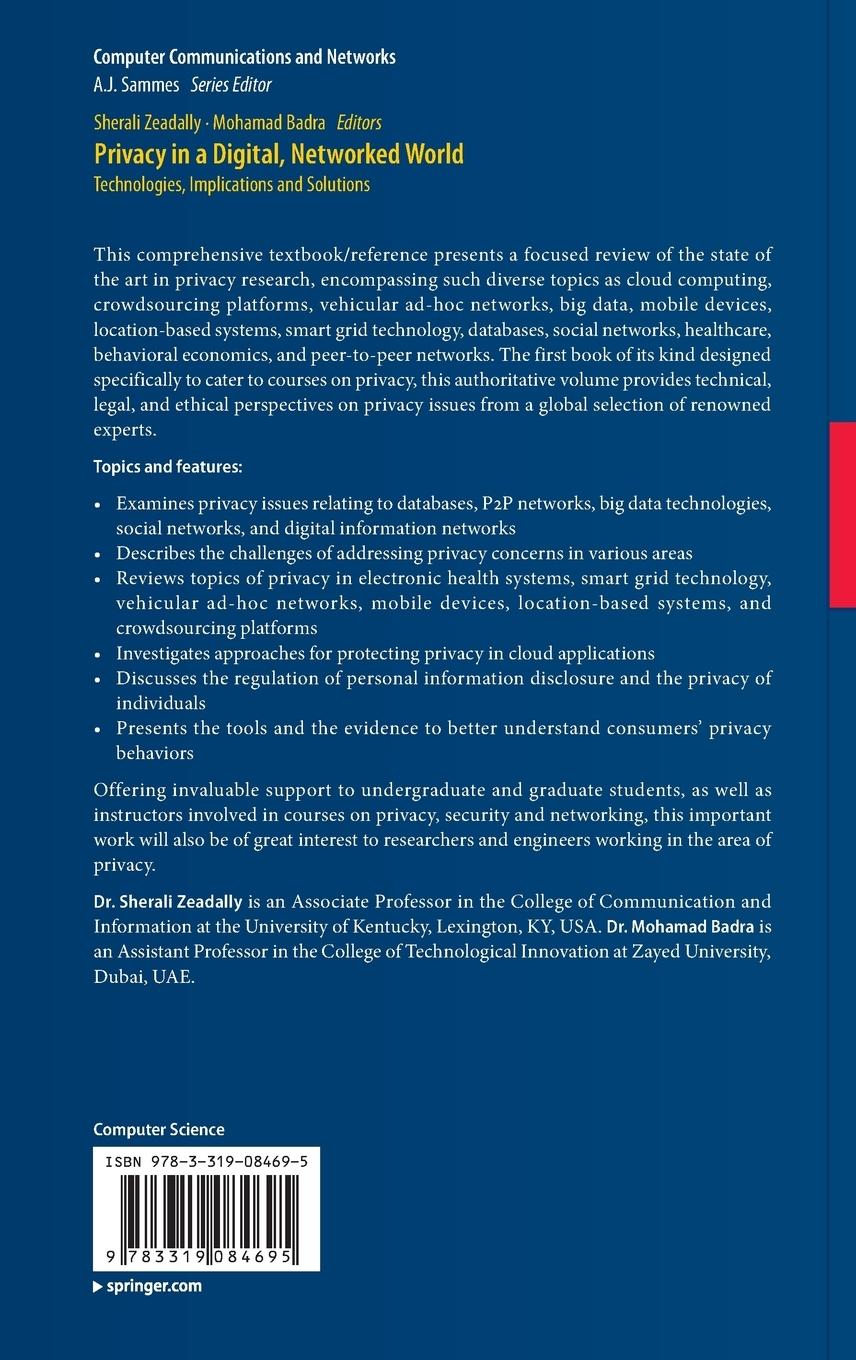 Rückseitencover Privacy in a Digital, Networked World