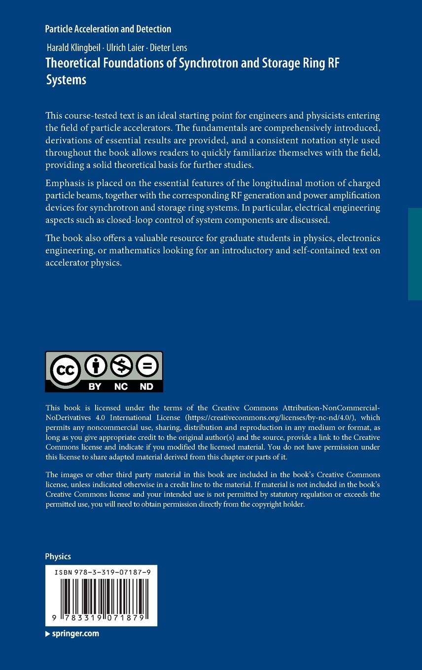 Rückseitencover Theoretical Foundations of Synchrotron and Storage Ring RF Systems