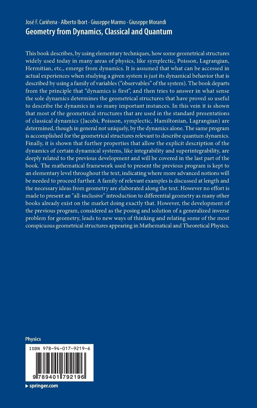 Rückseitencover Geometry from Dynamics, Classical and Quantum