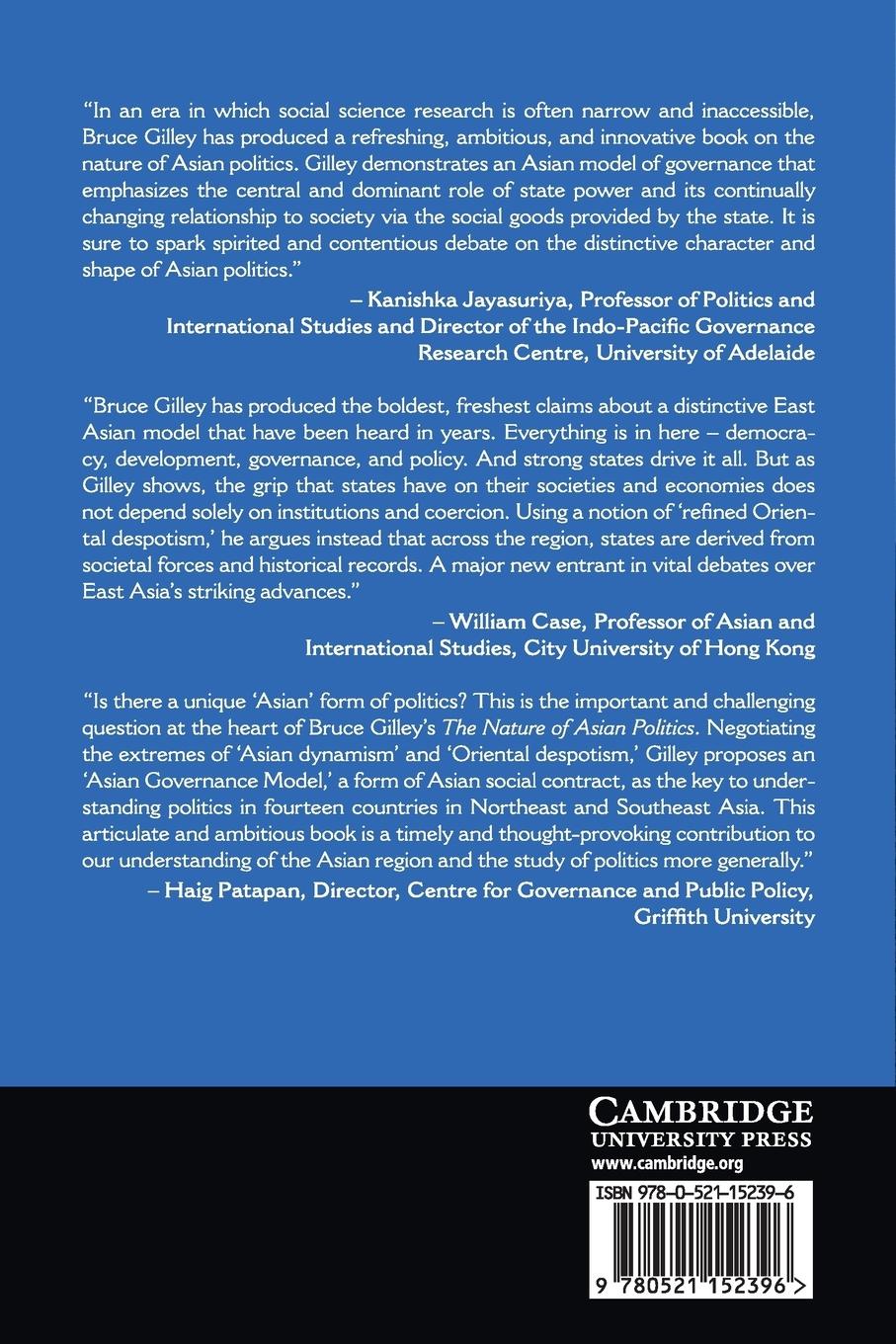 Rückseitencover The Nature of Asian Politics