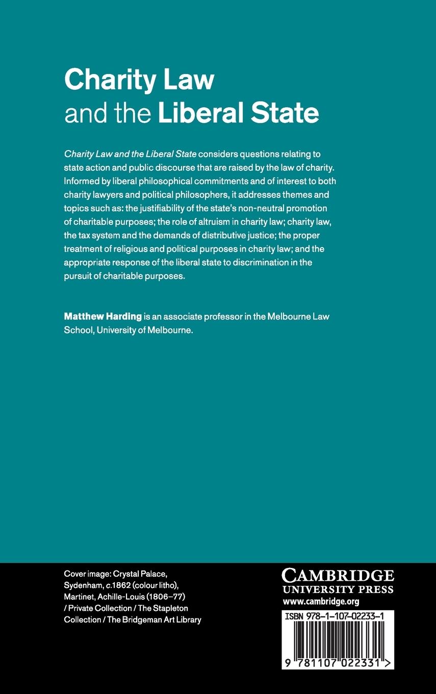 Rückseitencover Charity Law and the Liberal State