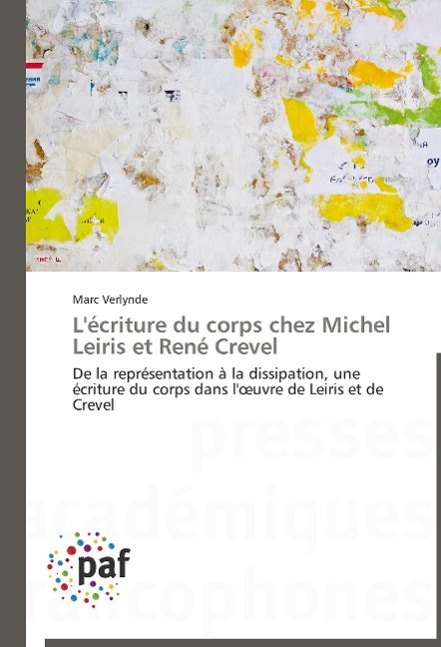 Vorderes Coverbild L'écriture du corps chez Michel Leiris et René Crevel