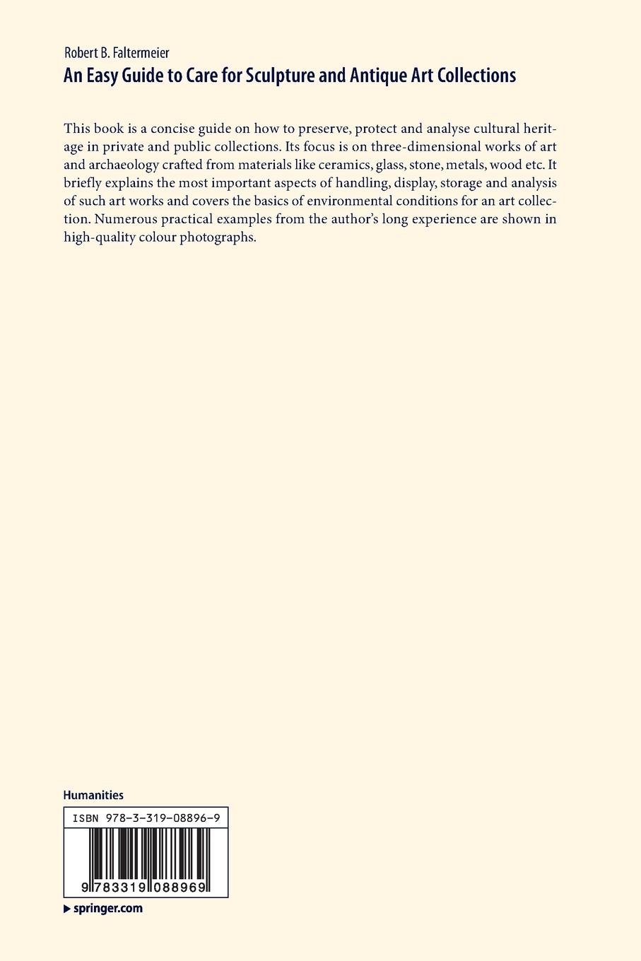 Rückseitencover An Easy Guide to Care for Sculpture and Antique Art Collections