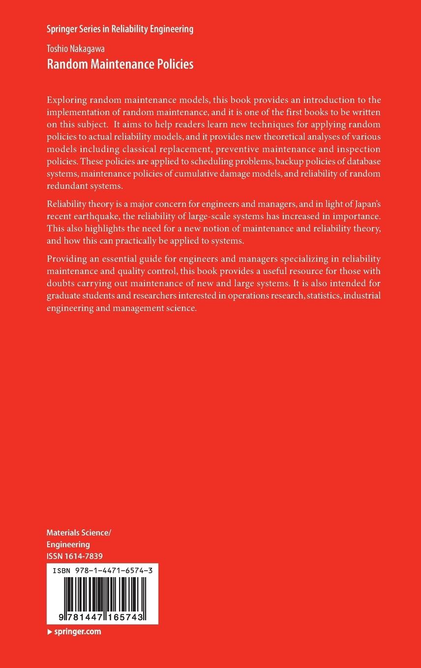 Rückseitencover Random Maintenance Policies