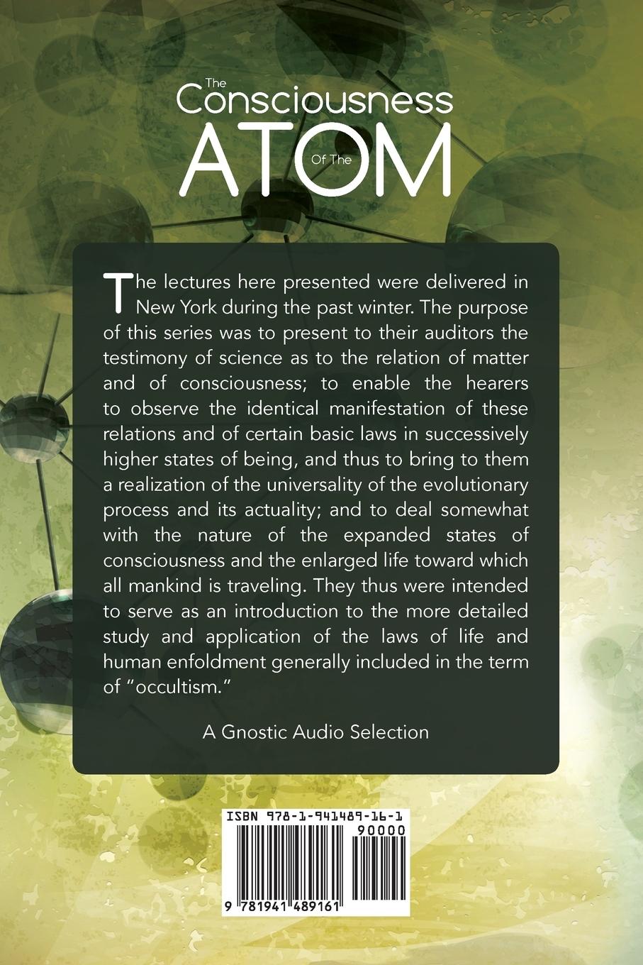 Rückseitencover The Consciousness Of The Atom