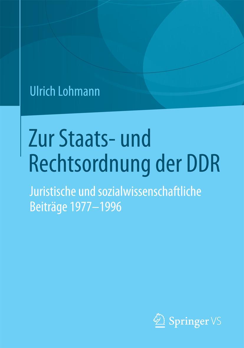 Vorderes Coverbild Zur Staats- und Rechtsordnung der DDR