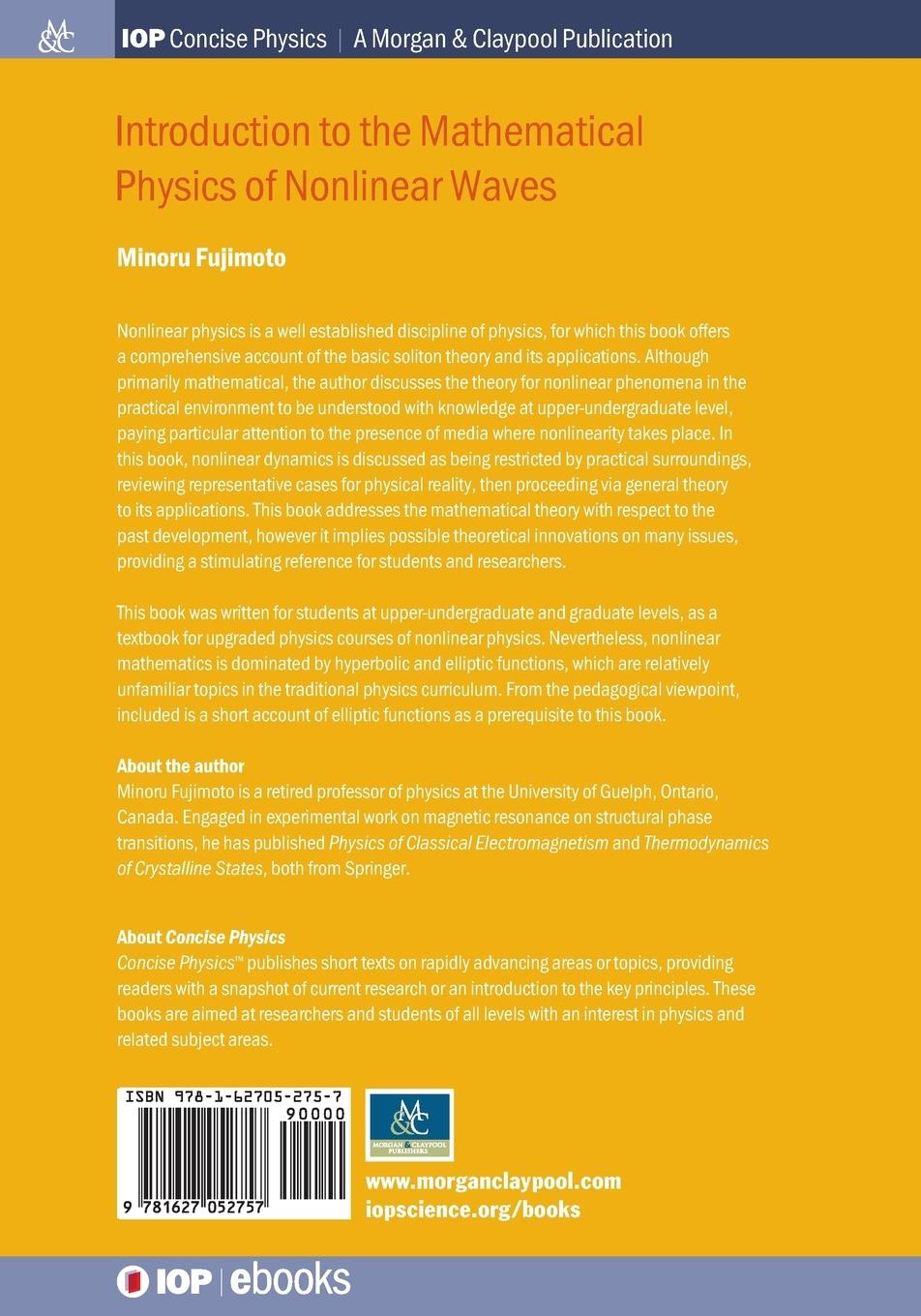 Rückseitencover Introduction to the Mathematical Physics of Nonlinear Waves