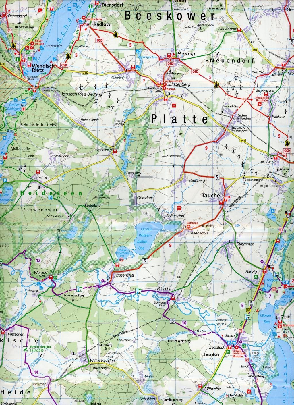 Beispielinhalt (Bild) Spreewald - Schlaubetal - Cottbus 1 : 70 000