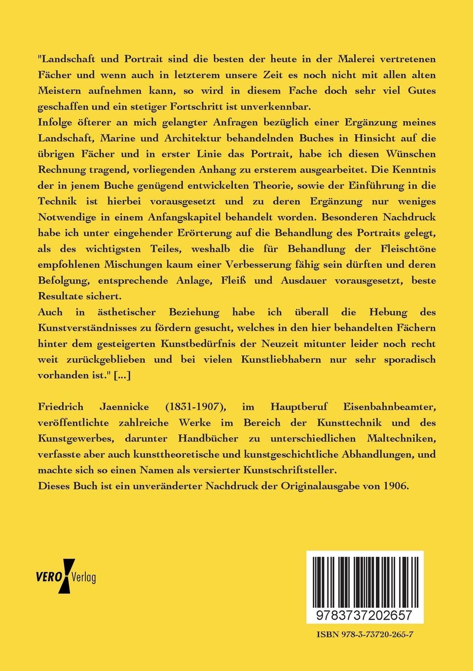 Rückseitencover Handbuch der Ölmalerei nach dem heutigen Standpunkte