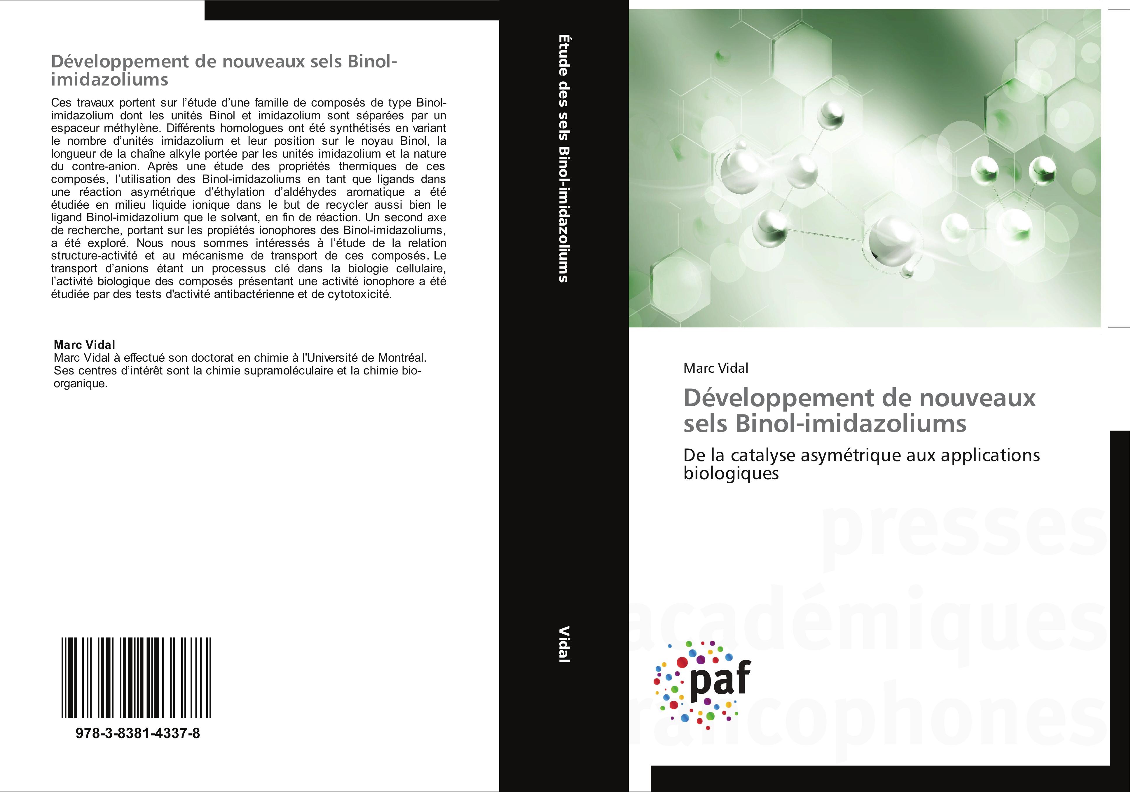 Vorderes Coverbild Développement de nouveaux sels Binol-imidazoliums