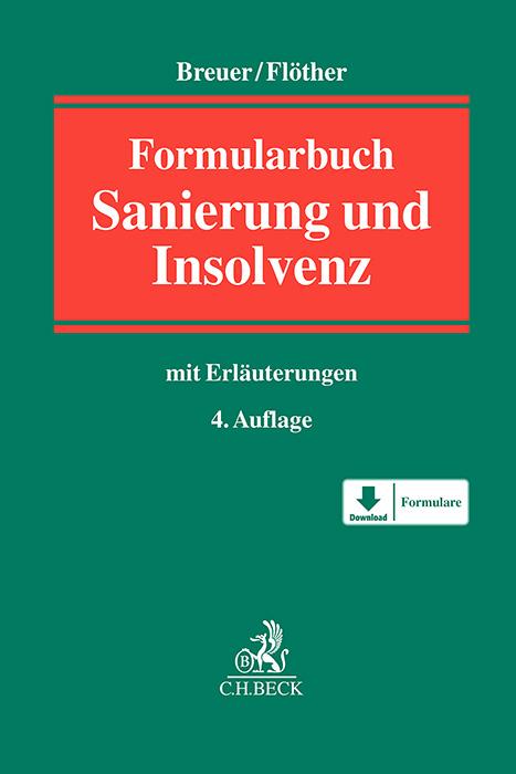 Vorderes Coverbild Formularbuch Sanierung und Insolvenz
