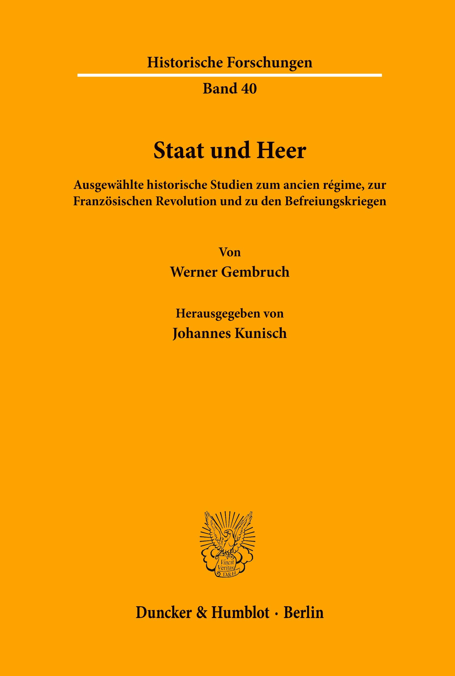 Vorderes Coverbild Staat und Heer.