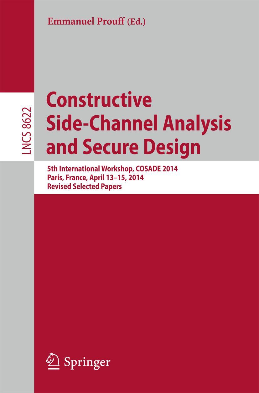 Vorderes Coverbild Constructive Side-Channel Analysis and Secure Design