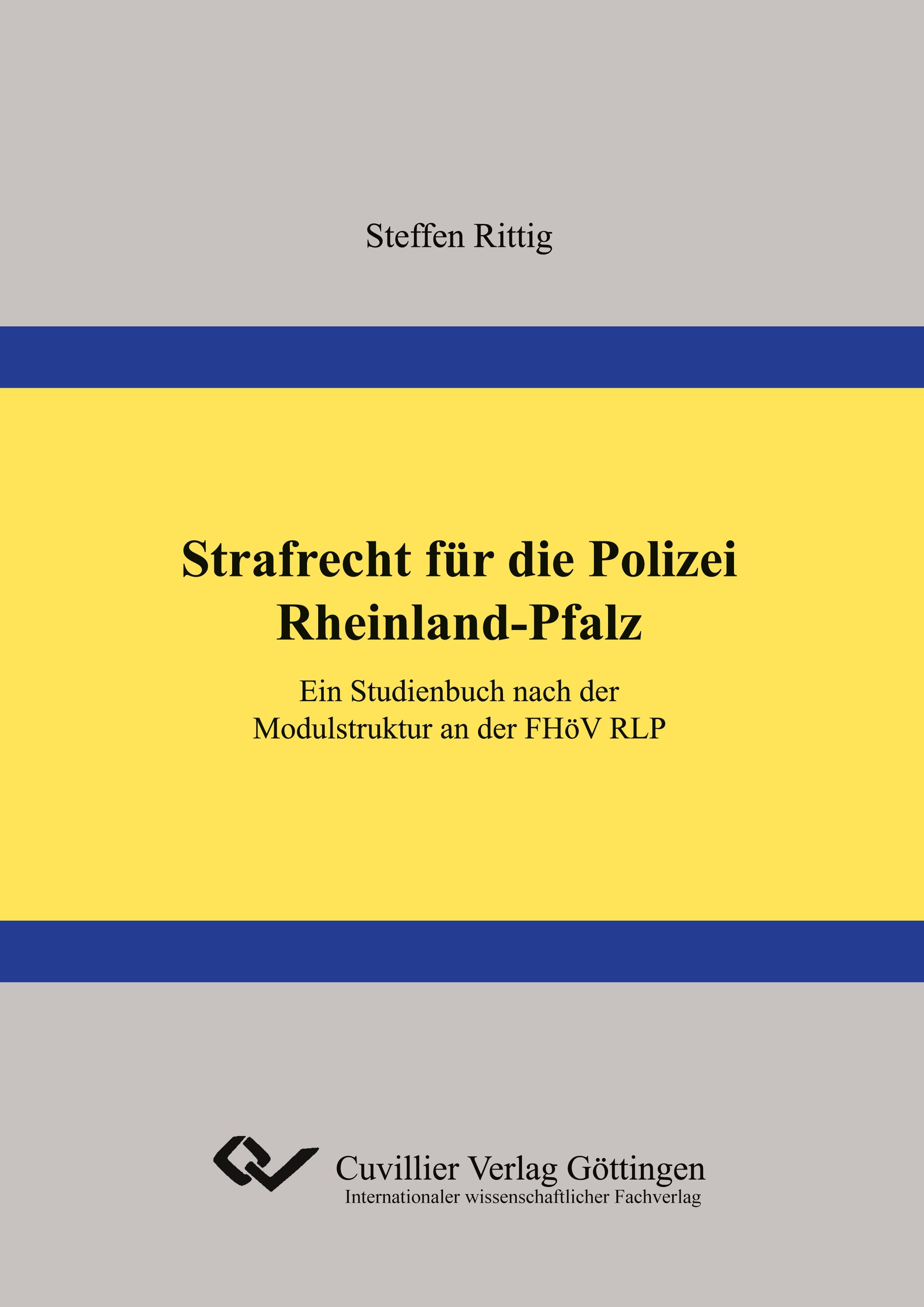 Vorderes Coverbild Strafrecht für die Polizei Rheinland-Pfalz