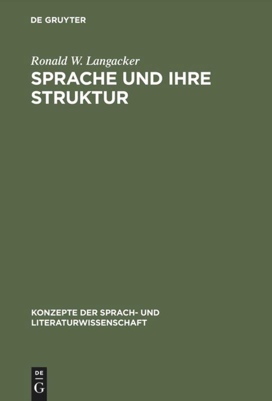 Vorderes Coverbild Sprache und ihre Struktur