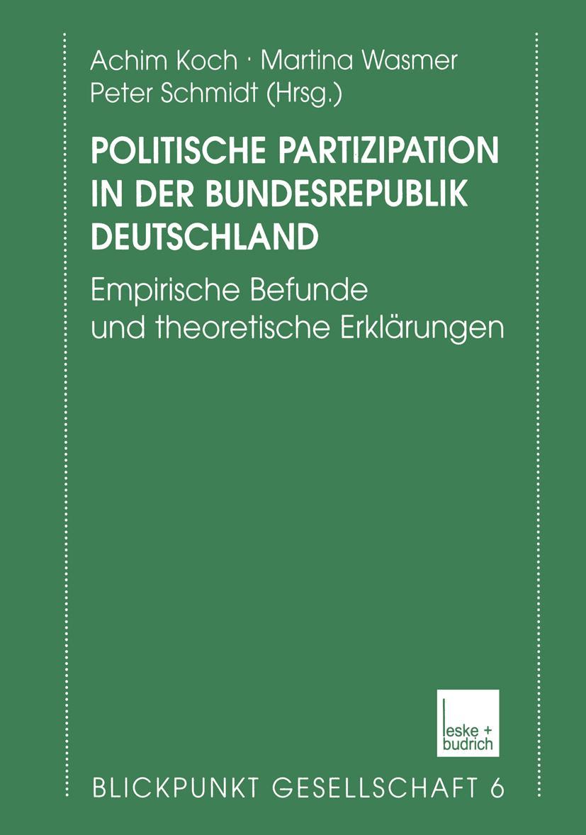Vorderes Coverbild Politische Partizipation in der Bundesrepublik Deutschland