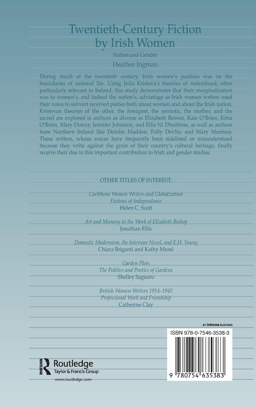 Rückseitencover Twentieth-Century Fiction by Irish Women