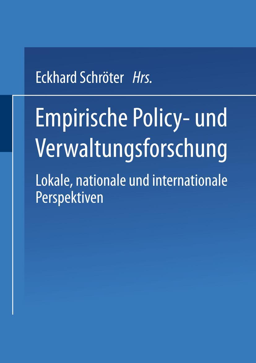Vorderes Coverbild Empirische Policy- und Verwaltungsforschung