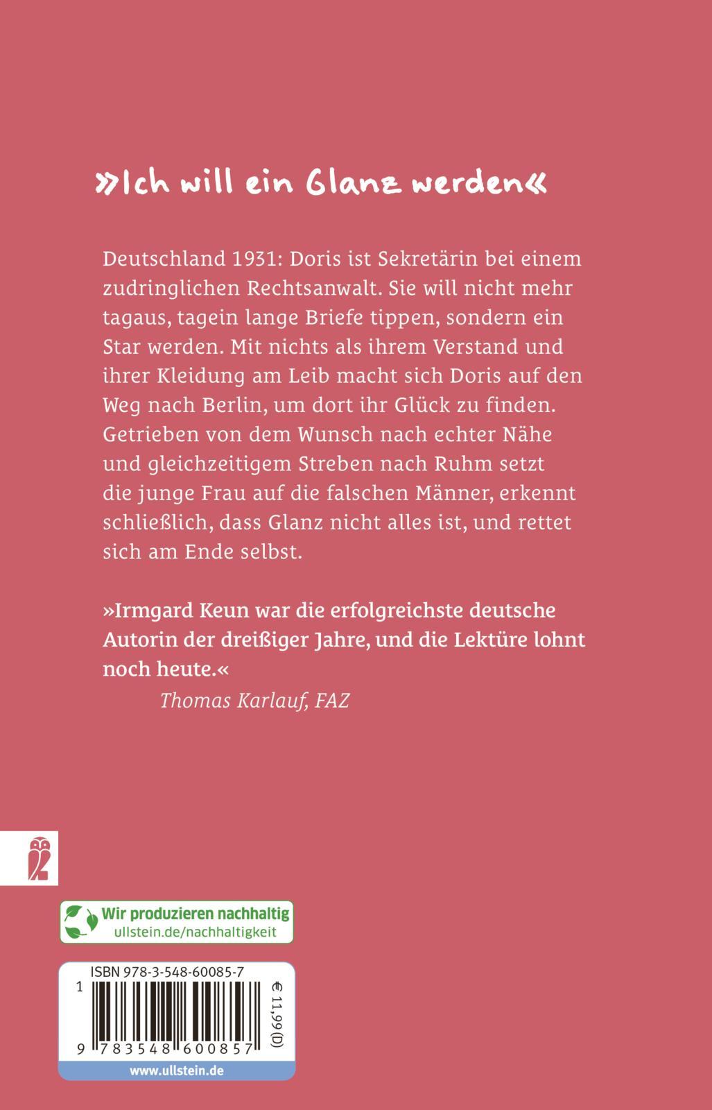 Rückseitencover Das kunstseidene Mädchen