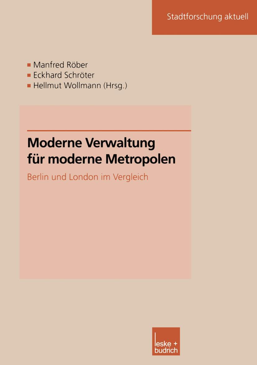 Vorderes Coverbild Moderne Verwaltung für moderne Metropolen