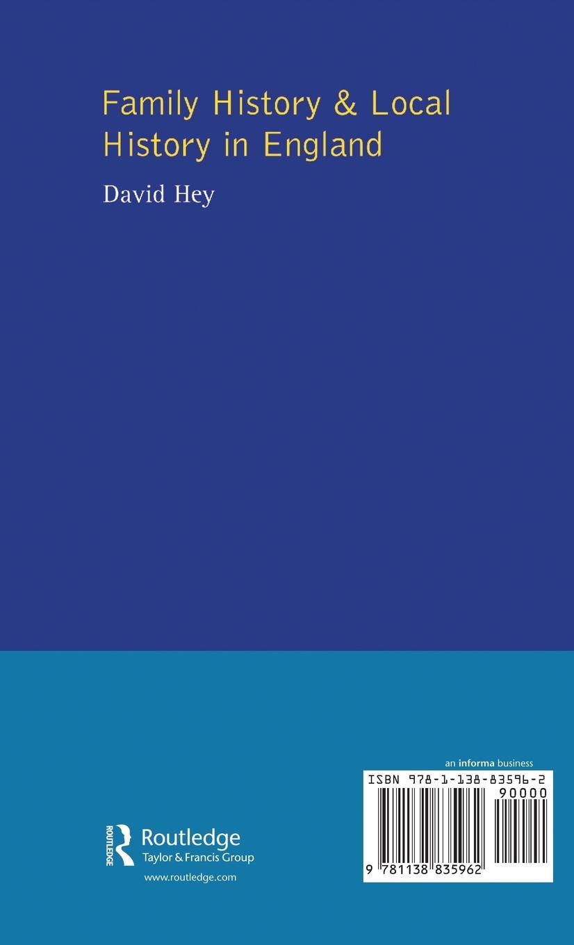 Rückseitencover Family History and Local History in England