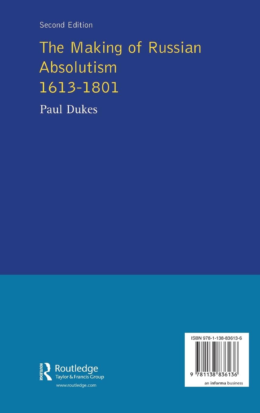 Rückseitencover The Making of Russian Absolutism 1613-1801