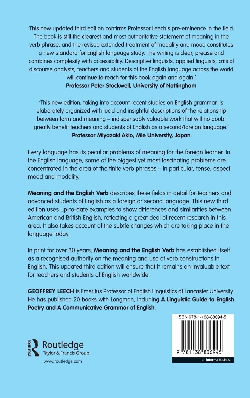 Rückseitencover Meaning and the English Verb