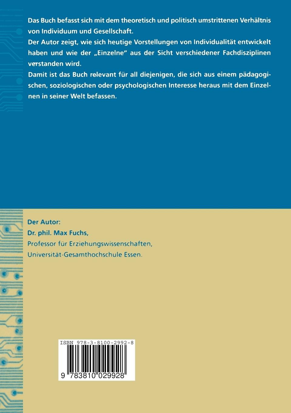 Rückseitencover Persönlichkeit und Subjektivität