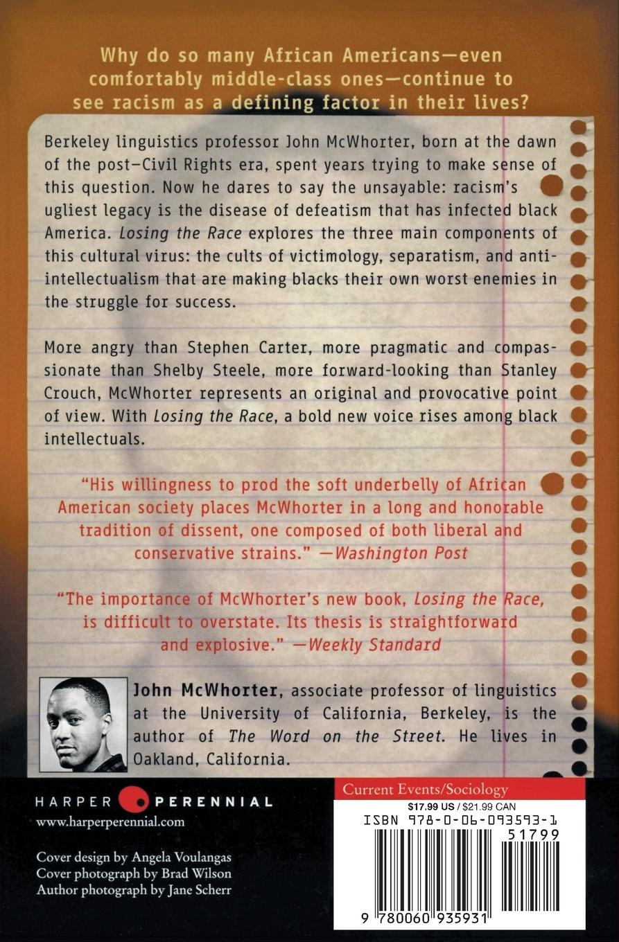 Rückseitencover Losing the Race