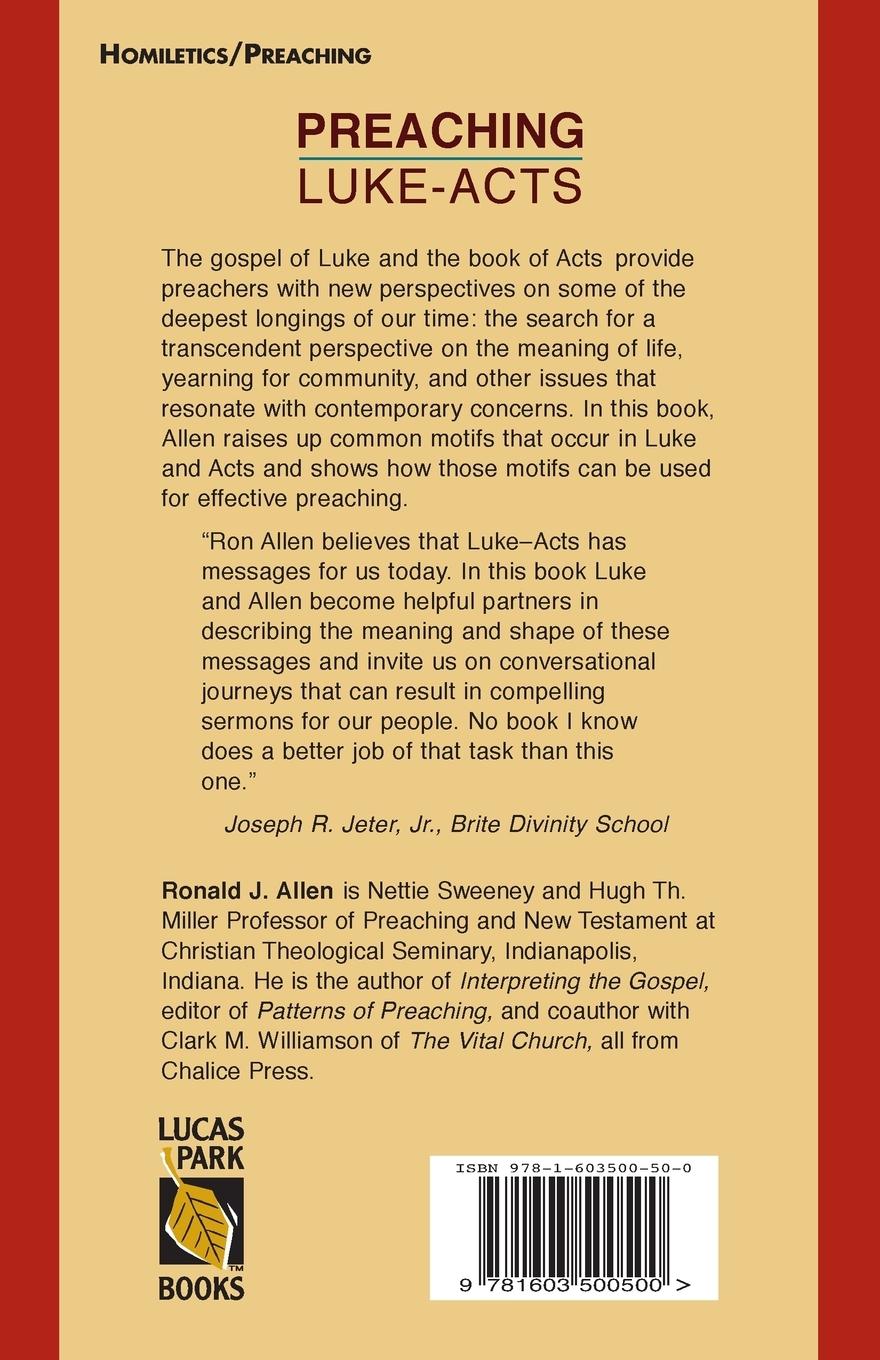 Rückseitencover Preaching Luke-Acts