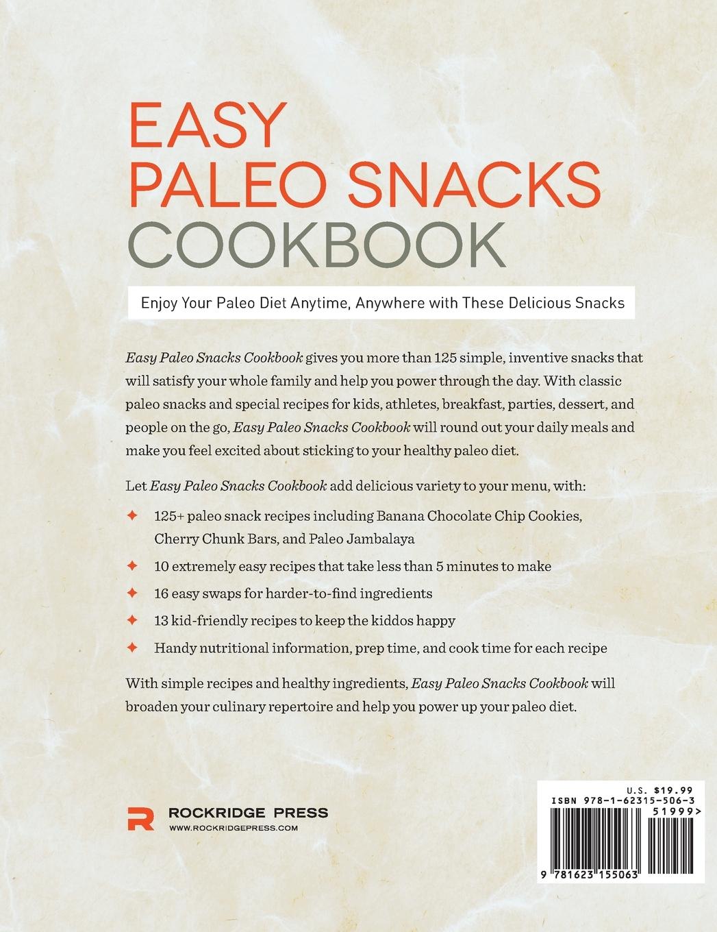 Rückseitencover Easy Paleo Snacks Cookbook