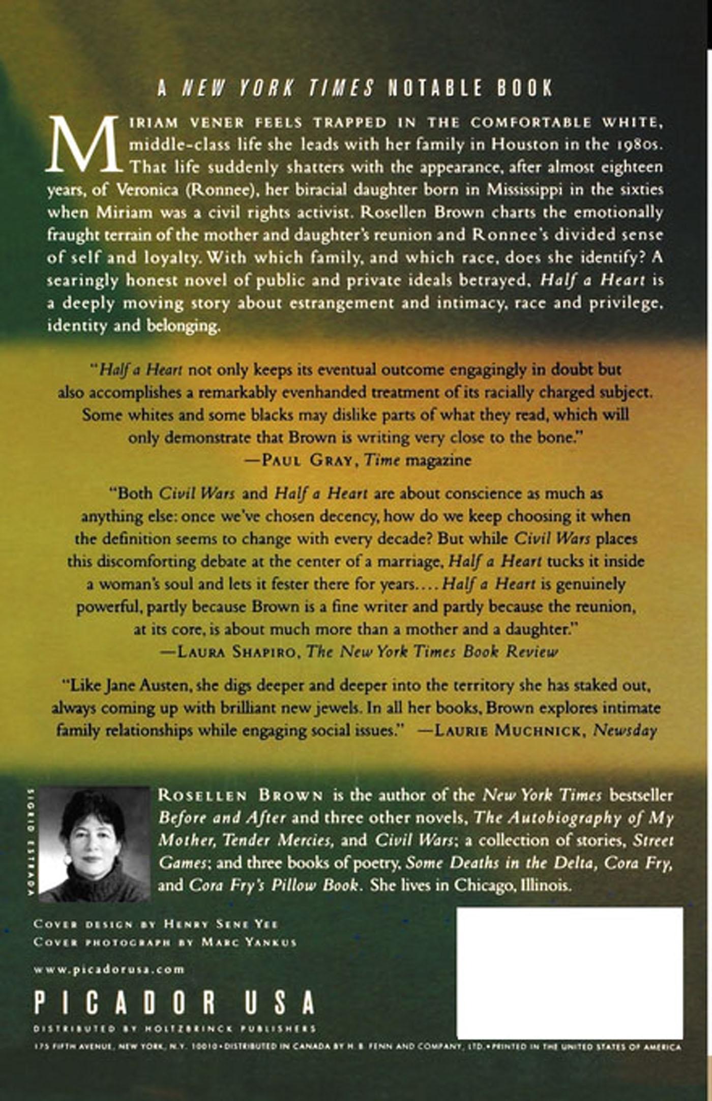 Rückseitencover Half a Heart