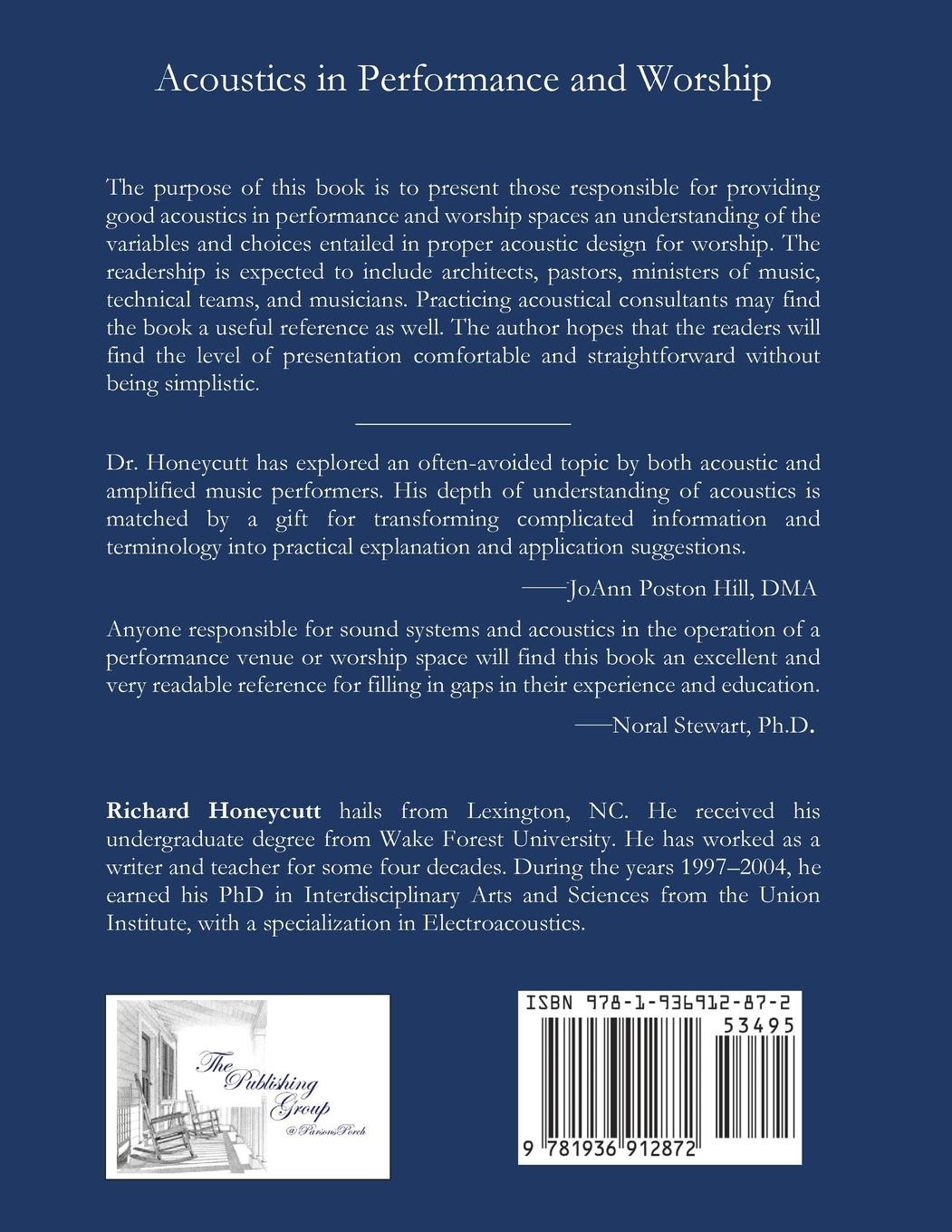 Rückseitencover Acoustics in Performance and Worship