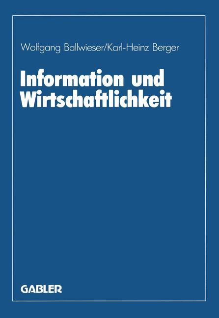 Vorderes Coverbild Information und Wirtschaftlichkeit