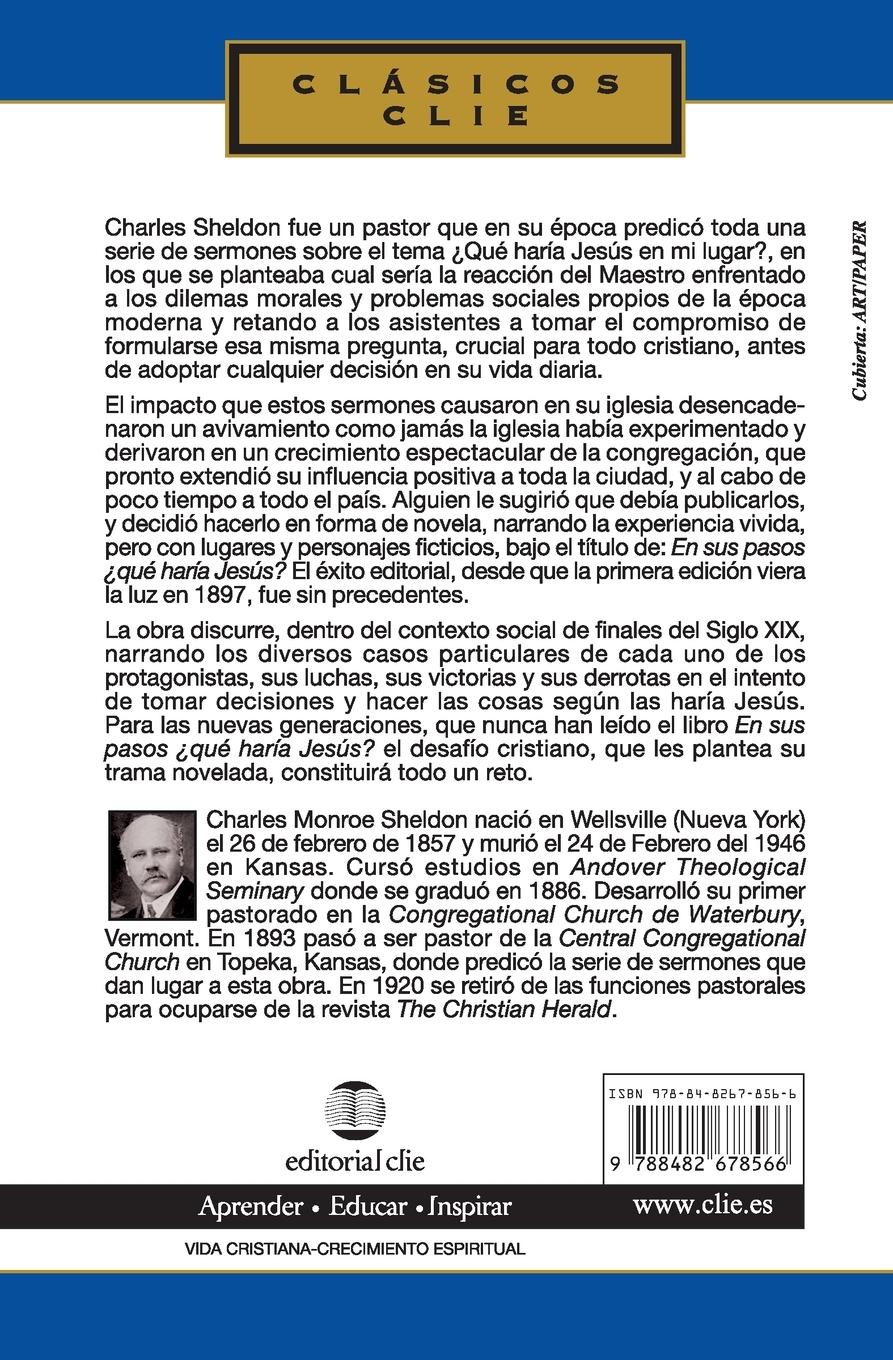 Rückseitencover En sus Pasos, ¿qué haría Jesús?