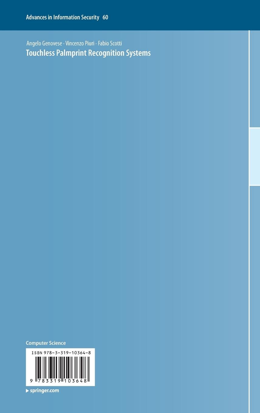 Rückseitencover Touchless Palmprint Recognition Systems