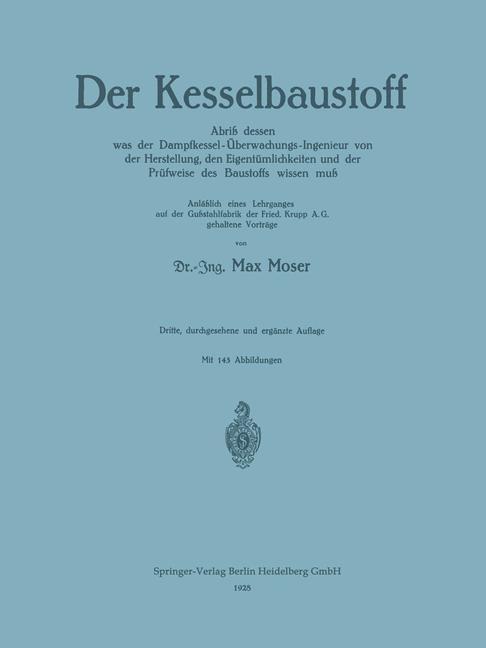Vorderes Coverbild Der Kesselbaustoff
