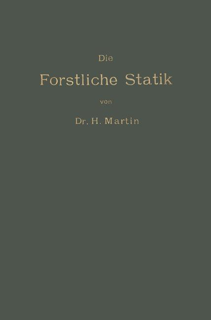 Vorderes Coverbild Die Forstliche Statik