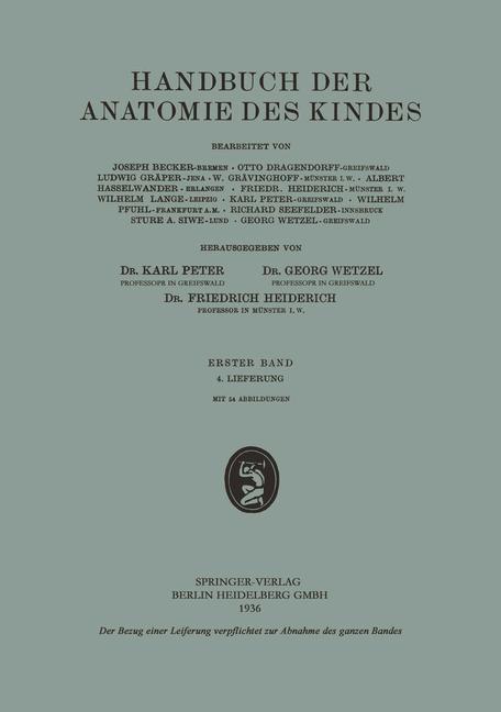 Vorderes Coverbild Handbuch der Anatomie des Kindes