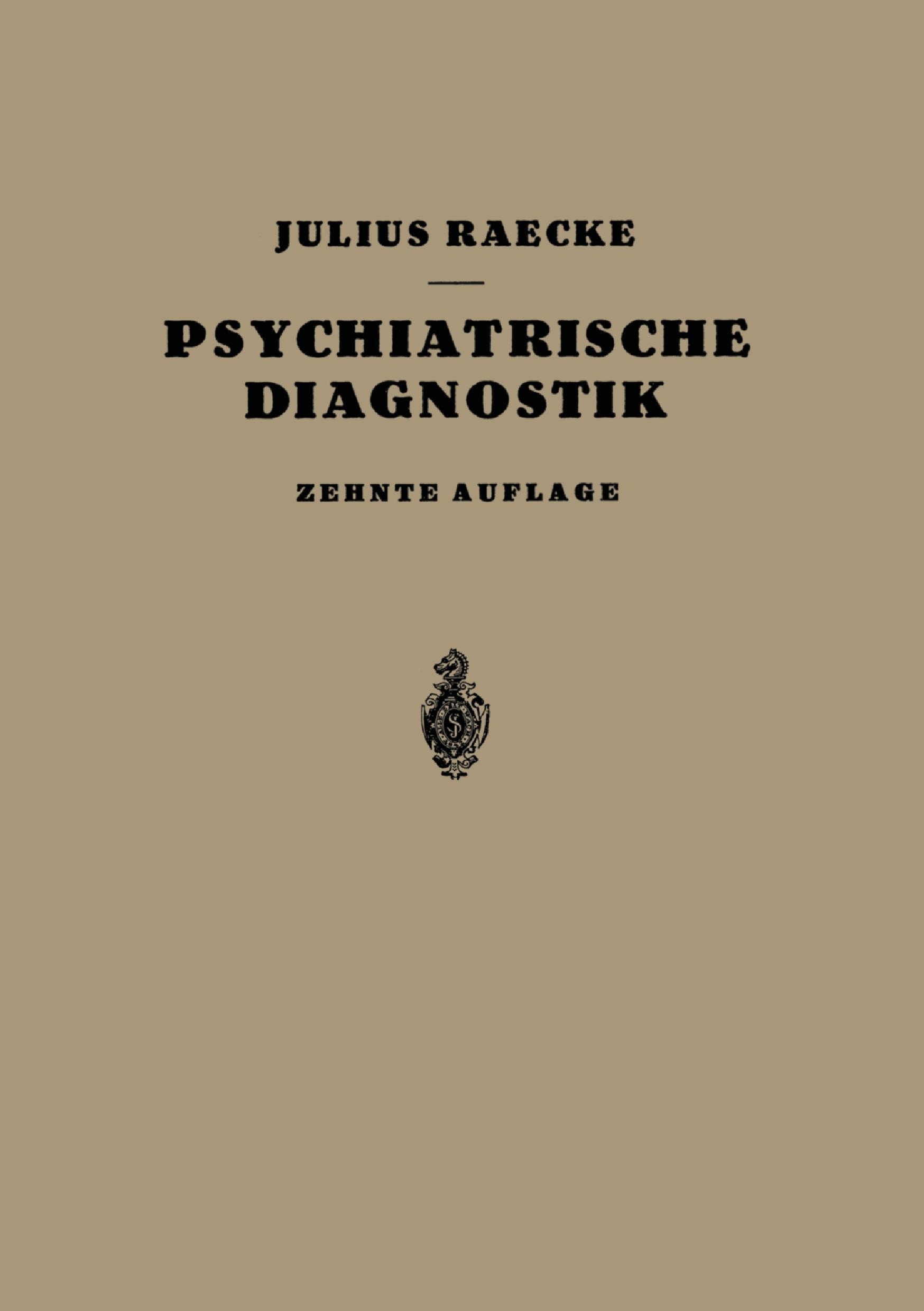Vorderes Coverbild Grundriss der Psychiatrischen Diagnostik