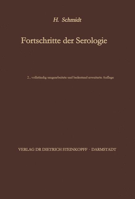 Vorderes Coverbild Fortschritte der Serologie