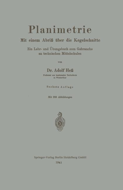 Vorderes Coverbild Planimetrie