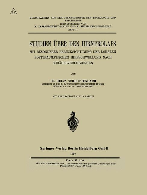 Vorderes Coverbild Studien über den Hirnprolaps