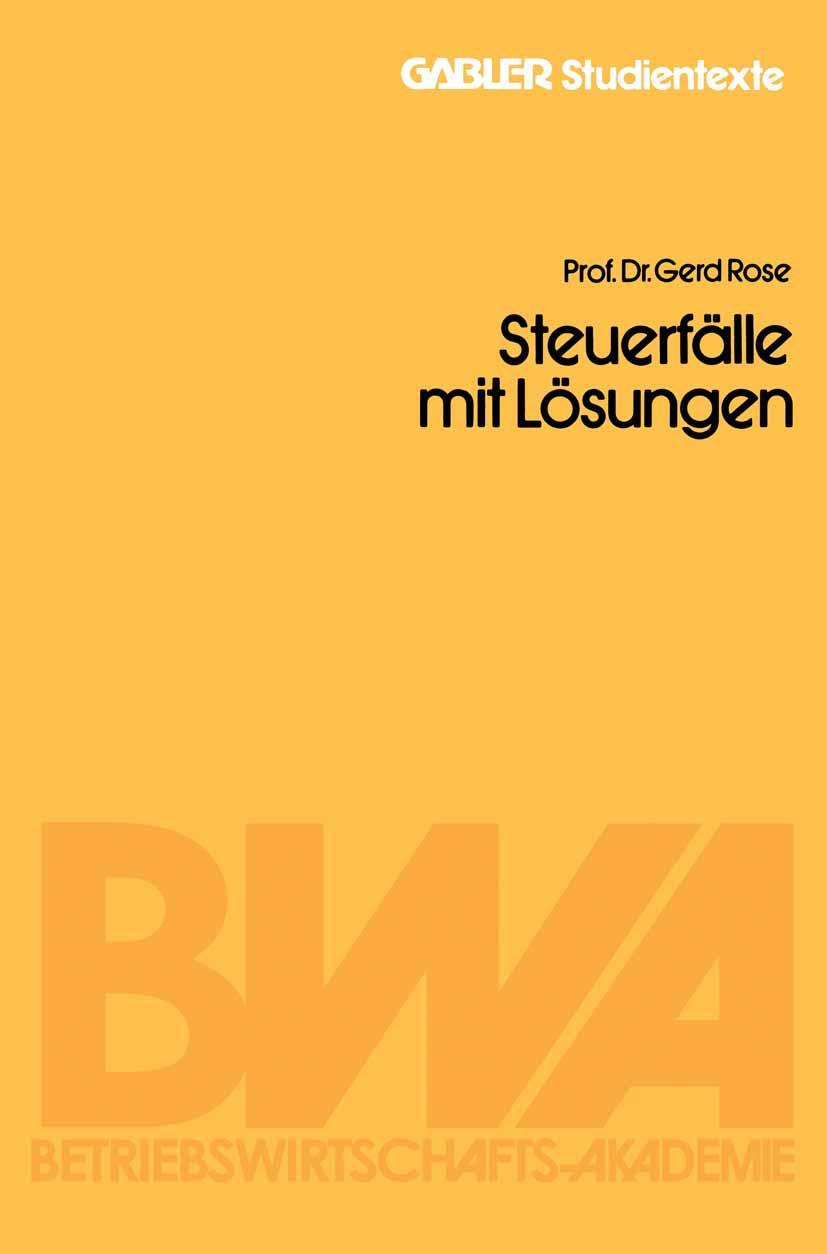 Vorderes Coverbild Steuerfälle mit Lösungen