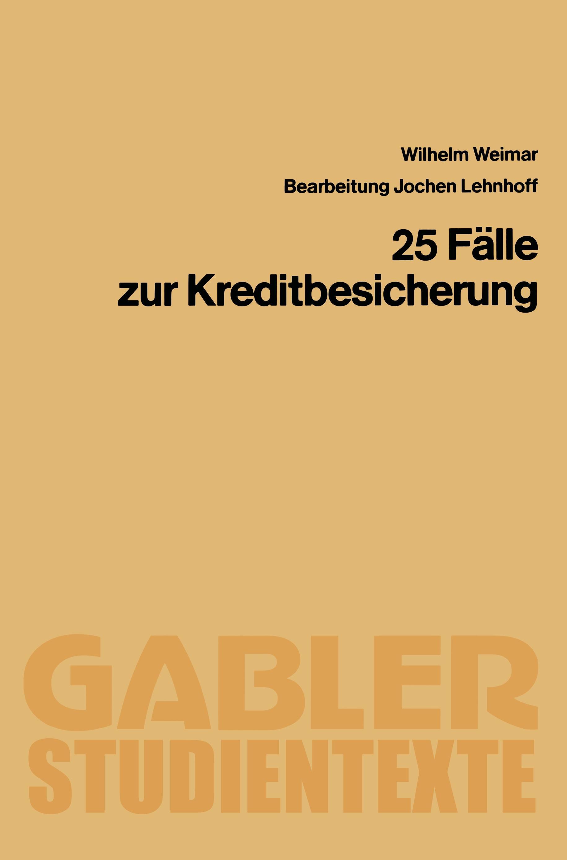 Vorderes Coverbild 25 Fälle zur Kreditbesicherung
